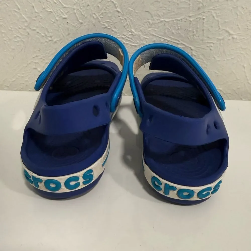 Crocs Crocband Blue Kids Sporty Sandals Size 11C VGUC